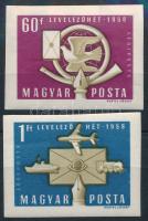 1958 Levelező hét (I.) vágott sor (10.000)