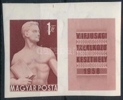 1958 Keszthelyi Ifjúsági Találkozó vágott szelvényes