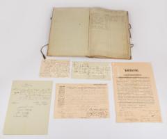 1836 Viság (Viszák, Visagu, Erdély, RO) árvaház vagyonleltára, valamint az árvaházba és a helyi uradalomba bekerülő gyermekek, főleg román nevüek között kötött szerződések másolatai. Magyar nyelvű jegyzőkönyv kb 50 beírt oldal, + 4 kapcsoló későbbi levél, okmány.    1836 Inventory of the orphanage in Viság (Viszák, Visagu, Transylvania, RO), as well as copies of contracts between the children, mainly with Romanian names, who entered the orphanage and the local estate. Hungarian-language minutes, about 50 written pages, + 4 later letters and documents.