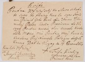 1836 Viság (Viszák, Visagu, Erdély, RO) árvaház vagyonleltára, valamint az árvaházba és a helyi urad...