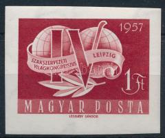 1957 Szakszervezet (V.) vágott bélyeg (5.000)