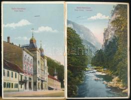 ca 1925 Baile Herculeane Herkulesfürdő képeket tartalmazó leporelló, 12 db képpel. papírkötésben, né...