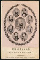 1899 Királyunk különböző életkorban. Ferencz József arcképeit bemutató kabinetfotó 11x17 cm