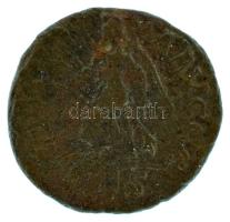 Római Birodalom 375-392 / II. Valentinianus / Siscia / AE4 bronz (0,96g) T:F Roman Empire 375-392 / Valentinian II / Siscia / AE4 bronze "[DN] VALENTINI-ANVS PF AVG / VICTOR-IA AVGGG - delta SIS" Victory walking left, holding wreath and palm (0,96g) C:F RIC IX 39a