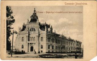 Temesvár, Timisoara; Józsefváros, Temes-Bégavölgyi vízszabályozási társulat palotája. Králicsek Béla kiadása / Timis-Bega river regulation company's palace (EM)