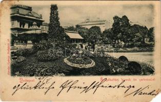 1899 Budapest V. Erzsébet téri Kioszk és park. Károlyi György kiadása (b)