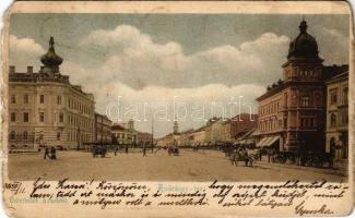 1900 Arad, Andrássy tér, üzletek / square, shops (b)