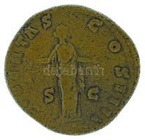 Római Birodalom 153-154 / Antoninus Pius / Róma / Sestertius bronz (24,74g) T:F marásnyomok
Roman E...