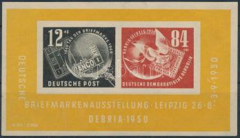 NDK 1950 DEBRIA blokk Mi 7 (Mi EUR 160.-) (apró hibák / minor faults)