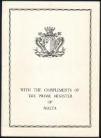 A máltai miniszterelnök ajándék füzete ~ 1970, máltai sorozatokkal