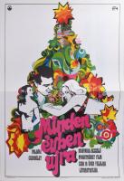 1968 ,,Minden évben újra", filmplakát, ofszet, papír, jelzés nélkül, Offset-nyomda, 57x41 cm. Közepén hajtásnyommal. Magyar pop art stílusú plakát!