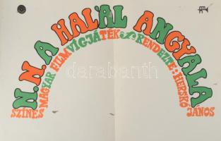 Pecsenke József (1942-1989): ,,N. N. A halál angyala", filmplakát, ofszet, papír, jelzett a pla...