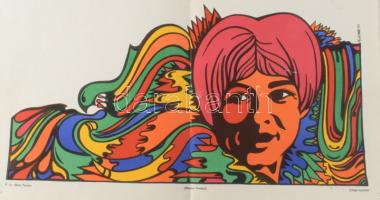 Pecsenke József (1942-1989): ,,N. N. A halál angyala", filmplakát, ofszet, papír, jelzett a pla...