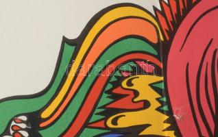 Pecsenke József (1942-1989): ,,N. N. A halál angyala", filmplakát, ofszet, papír, jelzett a pla...