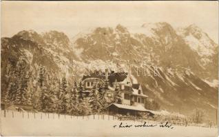 1925 Gröbming (Steiermark), hotel in winter. photo (EK)