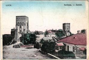 1916 Lutsk, Luck; Zamek / Schloss / castle + "K.u.k. Divisions Telefon Abteilung No. 7." "Tábori postahivatal 111." (EM)