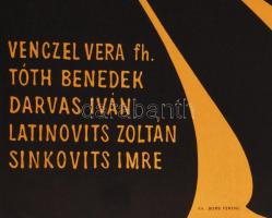 cca 1967,,Egy szerelem három éjszakája". Filmplakát, papír, jelzés nélkül, Offset Nyomda, 56x39...