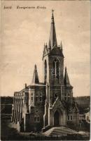 1916 Lutsk, Luck; Evangelische Kirche. G. Liebermann / Lutheran church + "K.u.k. Divisions Telefon Abteilung No. 7. " "Tábori postahivatal 111" (fa)