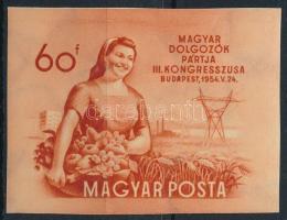 1954 MDP Kongresszus (II.) vágott bélyeg (8.000)