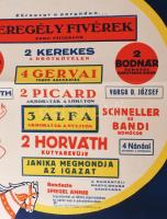 1951 Dunántúli Nagycirkusz, cirkuszplakát, papír, jelzés nélkül, Pátria Nyomda, 60x43,5 cm. Hajtásny...