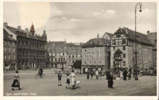 Cheb (Eger) Adolf Hitler square with fair photo
