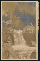 ~1923 Hohe Rinne képeslap kék 3b bélyeggel Tordára. A bélyegek a lap felső szélén túl vannak ragaszt...