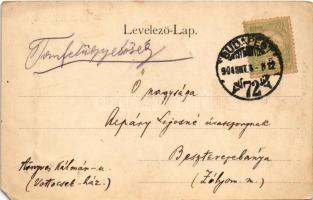 1904 Zólyom, Zvolen; vár. Nagy László felvétele után / hrad / castle. Art Nouveau (EM)