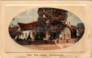Felka, Velká (Poprád, Tátra, Magas-Tátra, Vysoké Tatry); Park vendéglő, étterem. Krompecher E. M. Fiai kiadása / Park Restaurant (EB)