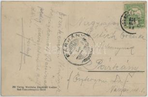 Trencsénteplic, Trencianske Teplice; Sétatér. Wertheim Zsigmond kiadása / Promenade / spa promenade ...