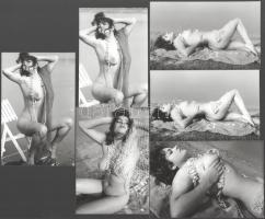 Amatőr erotikus művészfotók, 6 db, 15x10 cm körüli méretben