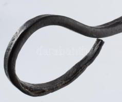 Sinka Pál antik fém olló, jelzett, h: 22 cm