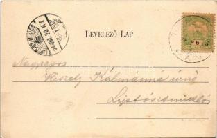 1904 Tusnádfürdő, Baile Tusnad; Etus szikla és híd. Brunner Lajos kiadása / rock and bridge (EK)