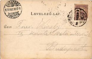 1900 Miskolc, Mindszenti templom a MÁV üzletvezetőséggel. Gedeon A. kiadása (EK)