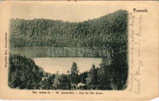 1903 Tusnádfürdő, Baile Tusnad; Szent Anna tó. Nagylaki Mór kiadása / Lacul Sfanta Ana / lake (EM)