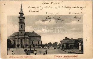 1914 Mezőkövesd, Fő út, római katolikus templom. Balázs Ferenc kiadása