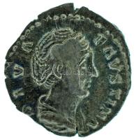Római Birodalom 141 után / I. Faustina / Róma / Denarius Ag (3,00g) T:XF Roman Empire after 141 / Faustina I / Rome / Denarius Ag "DIVA FAUSTINA / AETER-NITAS" Aeternitas, Providentia, or Urania standing front, holding globe, veil blowing out around head (3,00g) C:XF RIC III 351, Seaby RSC II 32