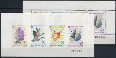 1964 Bélyegnap Monográfia blokkpár, az utolsó 2 számjegy megegyezik, mindkét szám kicsi (20.000)