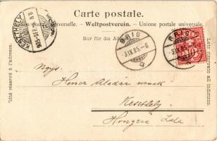 1905 Gornergratbahn, Findelbachbrücke. Edition Burgy Lith. / railway bridge (EB)