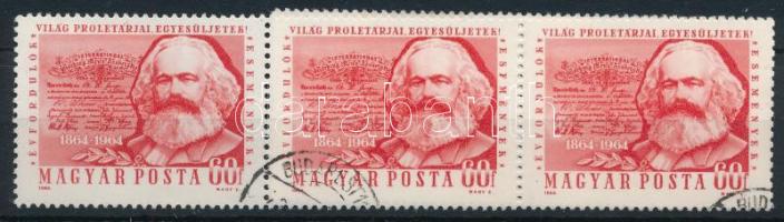 1964 Évfordulók - Események II. 60f Marx 5-ös csík ESFMÉNYEK tévnyomattal