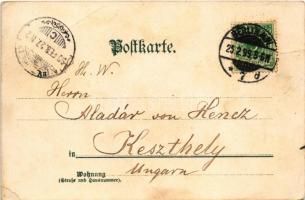 1899 Reuss J. L. Farbige Wappenkarten. Serie II. Die Wappen der deutschen Bundesstaaten No. 21. Verl...