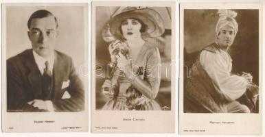 21 db RÉGI motívum képeslap: külföldi színészek és színésznők / 21 pre-1945 motive postcards: foreign actors and actresses
