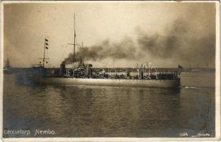 1908 Cacciatorp. Nembo. Sciutto / Italian destroyer "NEMBO". Nembo was one of eight Turbine-class destroyer built for the Regia Marina (Royal Italian Navy) during the 1920s. photo (EK)