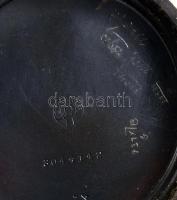 Antik svájci zsebóra, sérült porcelán számlappal, nem működik, dobozban, d: 4,5 cm