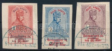 1914 Hadisegély I. sor koronás értékei (23.000)
