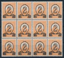 1931 Kisegítő bélyegek A 15 fogazás 2f/3f 12-es tömb (43.200)