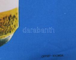 cca 1970 Igyunk több gyümölcslevelet, reklámplakát, ofszet, papír, jelzés nélkül, Offset-Nyomda, 81x...