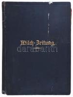 1909 Milch-Zeitung. Wochenschrift für das Molkereiwesen und die gesamte Viehhaltung. 38. Jahrgang. Leipzig, 1909, M. Heinsius Nachfolger, VI+624 p. Német nyelven. Egészvászon-kötésben, kissé viseltes borítóval, helyenként kissé sérült lapszélekkel, kissé hullámos, a fűzéstől részben elváló lapokkal.