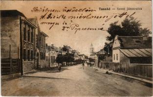 Tasnád, Szent János utca. Hulka kiadása / street view (fl)