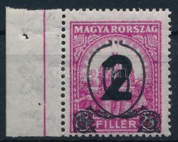 1932 Kisegítő bélyegek II. ívszéli bélyeg VIII. vízjellel (30.000)