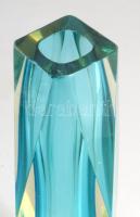 cca 1950/60 Murano Vetro Sommerso váza, terv.: Flavio Poli (1900-1980). Jelzés nélkül, lepattanással...